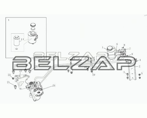 Купить Бачок ГУРа J7,4180 OE, 3408010-2172/A, FAW в  автомагазине Belzap.ru