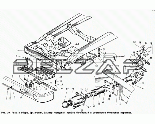 Заказать Поперечина ГАЗ-3307, 3309, 3310 Валдай, ГАЗон Next рамы,  крепления подвесной опоры (ОАО ГАЗ) в Москве в  автомагазине Belzap.ru