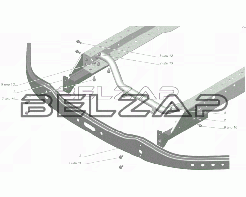 Купить Балка бампера ГАЗель Next (усилитель) (ОАО ГАЗ) в Москве в  Онлайн-автомагазине Belzap.ru