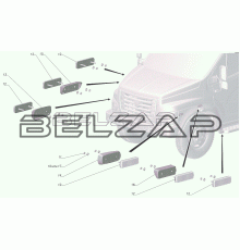 Катафот ГАЗон Next (белый, 2 винта) (ОАО ГАЗ)
