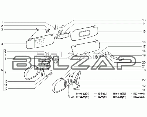 Подобрать Пластина ВАЗ-2108 зеркала салонного, 21080-8201190-00, LADA в  Онлайн-автомагазине Belzap.ru