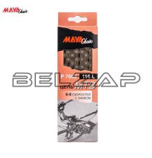 Цепь велосипедная 116 звеньев 1/2''x 3/32'' 6/8 скоростей MAYA