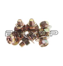 Болт М6.0x1.0х16.0 с гайкой, шайбой и гровером набор 6шт., BJ-009, MASUMA