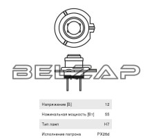 Лампа 12V H7 55W PХ26d блистер (1шт.) Xenon Blue BOSCH