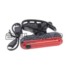 Фонарь велосипедный задний USB кабель с аккумулятором 220mAh 2 режима красный Led VXM