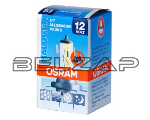 Лампа 12V H7 55W PX26d желтая All Season, 64210ALL, OSRAM, арт. 64210ALL
