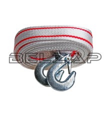 Трос буксировочный 5т 5м ленточный (крюк-крюк) в чехле, AB-5Ч, АВТОСТОП