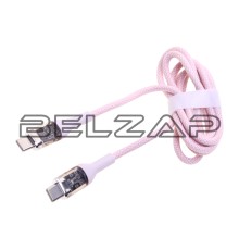 Кабель USB Type C-USB Type C 60W 1м розовый, TK-NB05 60W Pink, THREEKEY