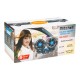 Вентилятор в салон 12V двойной на платформе синий, HX-T307E DC12V blue, MITCHELL