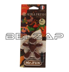 Ароматизатор на дефлектор полимерный (coffee) 23г Mr.Fun, 23463, AURA FRESH