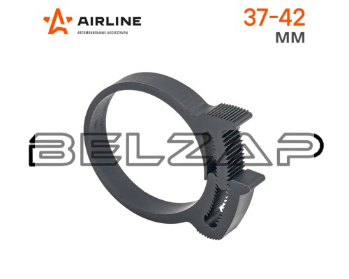 Хомут 37-42/9 мм, силовой замок, (ПА66) черный, ADHC004, AIRLINE