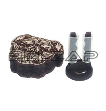 Подвеска ароматная на дефлектор на магните "Мопс" коричнево-белая AROMA BAR