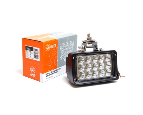 Фара рабочего света прямоугольная 158х94х76 45Вт 15 светодиодов рассеянный свет AVTOELECTRICA