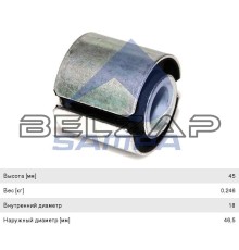 Сайлентблок IVECO кабины (18x46x40/45), 060.465, SAMPA