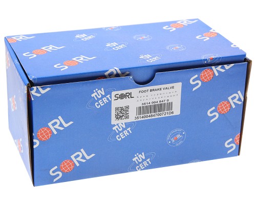 Кран МАЗ, КАМАЗ, MERCEDES тормозной главный 2-х секционный SORL