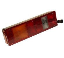 Фонарь задний КАМАЗ, МАЗ, УРАЛ левый со жгутом (вилка СЦАЗ) и боковым габ.фонарем (без лампы) РУДЕНСК