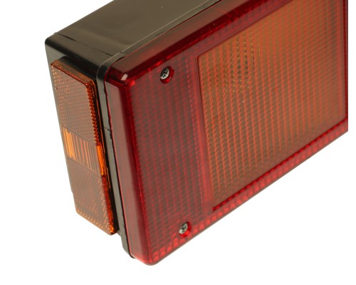 Фонарь задний КАМАЗ, МАЗ, УРАЛ левый со жгутом (вилка СЦАЗ) и боковым габ.фонарем (без лампы) РУДЕНСК