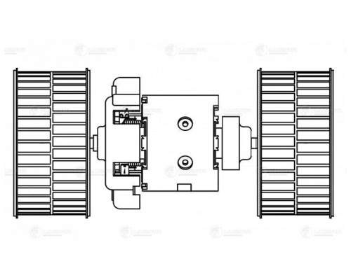 Мотор отопителя КАМАЗ-5490 MERCEDES Actros MP2, MP3 (03-) с крыльчаткой LUZAR