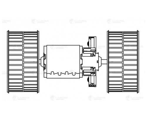 Мотор отопителя КАМАЗ-5490 MERCEDES Actros MP2, MP3 (03-) в сборе LUZAR