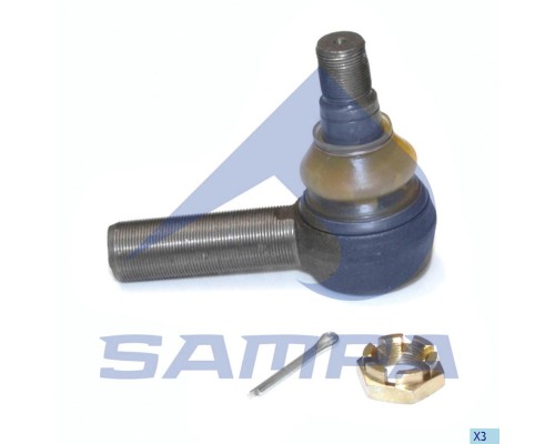 Наконечник рулевой тяги IVECO MERCEDES SCANIA HOWO RENAULT левый (M30х1.5х93мм, М24) SAMPA