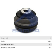 Сайлентблок MAN кабины (16.5х84.5) SAMPA