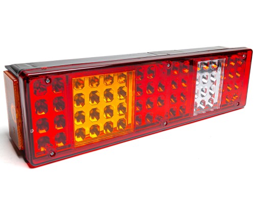 Фонарь задний КАМАЗ, МАЗ, УРАЛ левый со жгутом (вилка СЦАЗ) и боковым габаритным фонарем AVTOELECTRICA