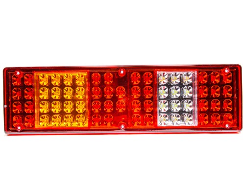 Фонарь задний КАМАЗ, МАЗ, УРАЛ левый со жгутом (вилка СЦАЗ) и боковым габаритным фонарем AVTOELECTRICA