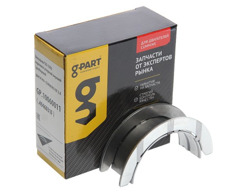 Вкладыш ГАЗ-3302 дв.CUMMINS ISF 2.8 коренной упорный верхний d=0.00 (разборный) G-PART (ОАО ГАЗ)