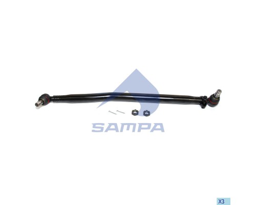 Тяга рулевая DAF XF95 продольная L=991мм SAMPA
