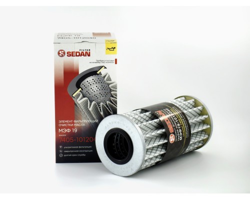 Элемент фильтрующий КАМАЗ-ЕВРО, ЯМЗ масляный (нетканый материал,  без инд.коробки) SEDAN FILTER