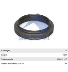 Гайка MERCEDES ступицы задней (M80x1.5) SAMPA