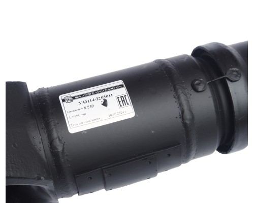 Вал карданный КАМАЗ среднего моста (4 отверстия,  торцевые шлицы) L=699мм увеличенный ресурс УКД