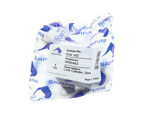 Личинка VOLVO FH12 замка двери (личинка+2 ключа) SAMPA