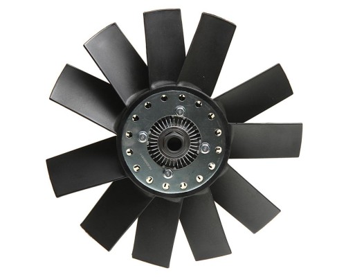 Вентилятор ГАЗ-3302 дв.CUMMINS ISF 2.8, ШТАЙЕР в сборе с муфтой (с ГУР) d=380мм (левое вращ.) PRAVT