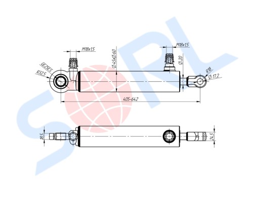 Цилиндр КАМАЗ подъема колеса запасногоSORL