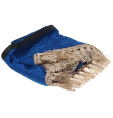 Ламбрекен ГАЗ-3302 на лобовое стекло с уголками кисти синий АВТОРЕАЛ