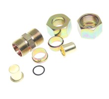 Ремкомплект трубки тормозной пластиковой d=18х1.0 (2гайки, 2штуцера, 2втулки, преходник-трубка)