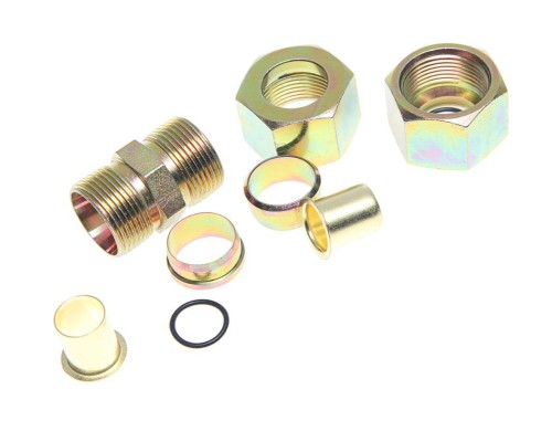 Ремкомплект трубки тормозной пластиковой d=18х1.0 (2гайки, 2штуцера, 2втулки, преходник-трубка)
