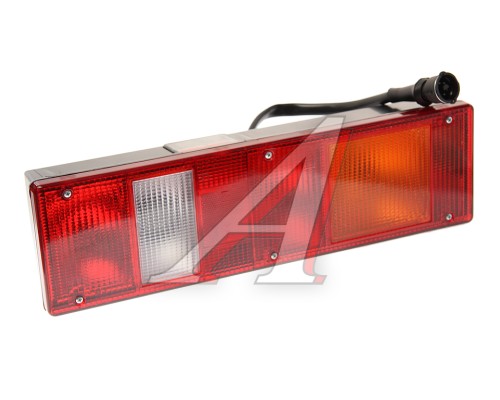 Фонарь задний КАМАЗ, МАЗ, УРАЛ разъем СЦАЗ левый с проводом РУДЕНСК