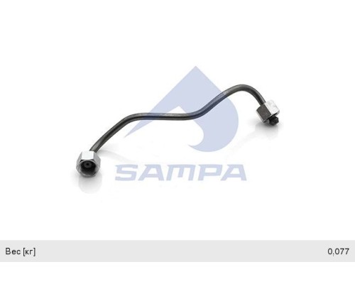 Трубка топливная КАМАЗ-5490 MERCEDES высокого давления от ТНВД к форсунке SAMPA