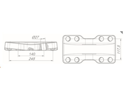 Накладка КАМАЗ-6580 рессоры задней ROSTAR