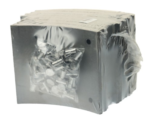 Накладка тормозной колодки КАМАЗ-53215, 65115 (13-) сверленая расточен. компл. 8шт. с заклепками ВАТИ