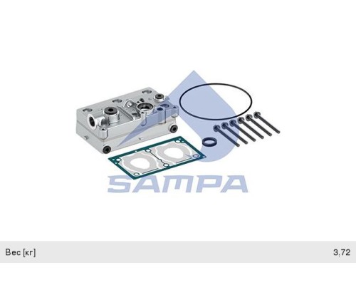 Головка блока компрессора VOLVO RENAULT в сборе (болты, прокладка, кольцо) SAMPA