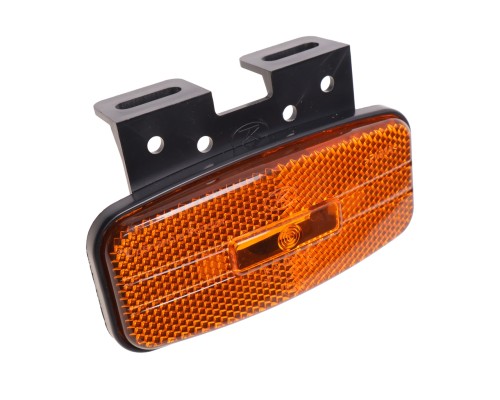 Фонарь габаритный со световозвращающим диодом 12/24V оранжевый с кронштейном АТК