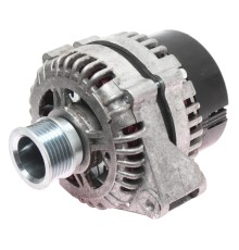 Генератор МАЗ, ЛАЗ, УРАЛ дв.ЯМЗ ЕВРО-3 поликлиновой шкив, монокронштейн 28В 80А РАДИОВОЛНА