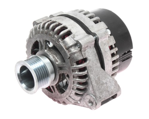 Генератор МАЗ, ЛАЗ, УРАЛ дв.ЯМЗ ЕВРО-3 поликлиновой шкив, монокронштейн 28В 80А РАДИОВОЛНА