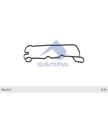 Прокладка MAN TGA радиатора масляного (прямоугольная) SAMPA