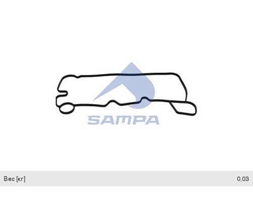 Прокладка MAN TGA радиатора масляного (прямоугольная) SAMPA