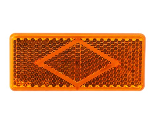 Катафот ГАЗ-3302 желтый 121х52 (рисунок ромб,  крепление 1 винт) АЭК