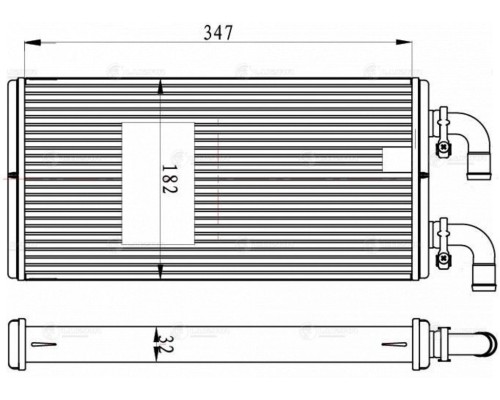 Радиатор отопителя УРАЛ-6370 в сборе LUZAR